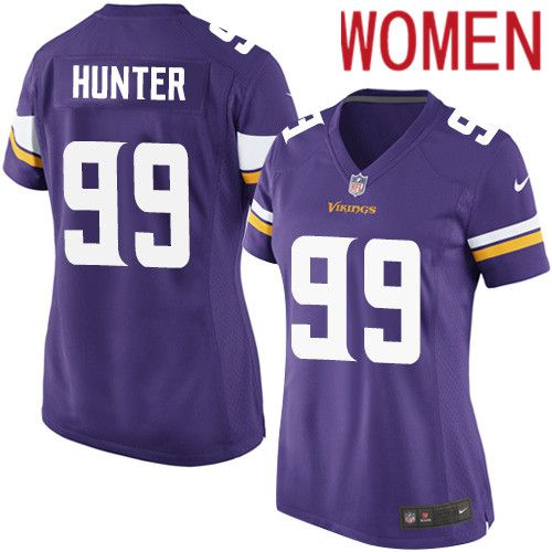 Cheap Women Minnesota Vikings 99 Danielle Hunter Nike Purple Game Player NFL Jersey